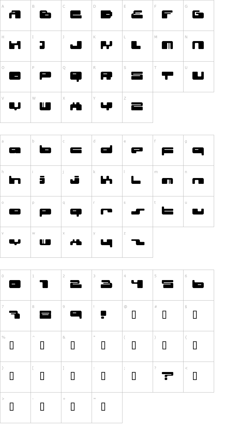 Character Map 02.10 fenotype Font