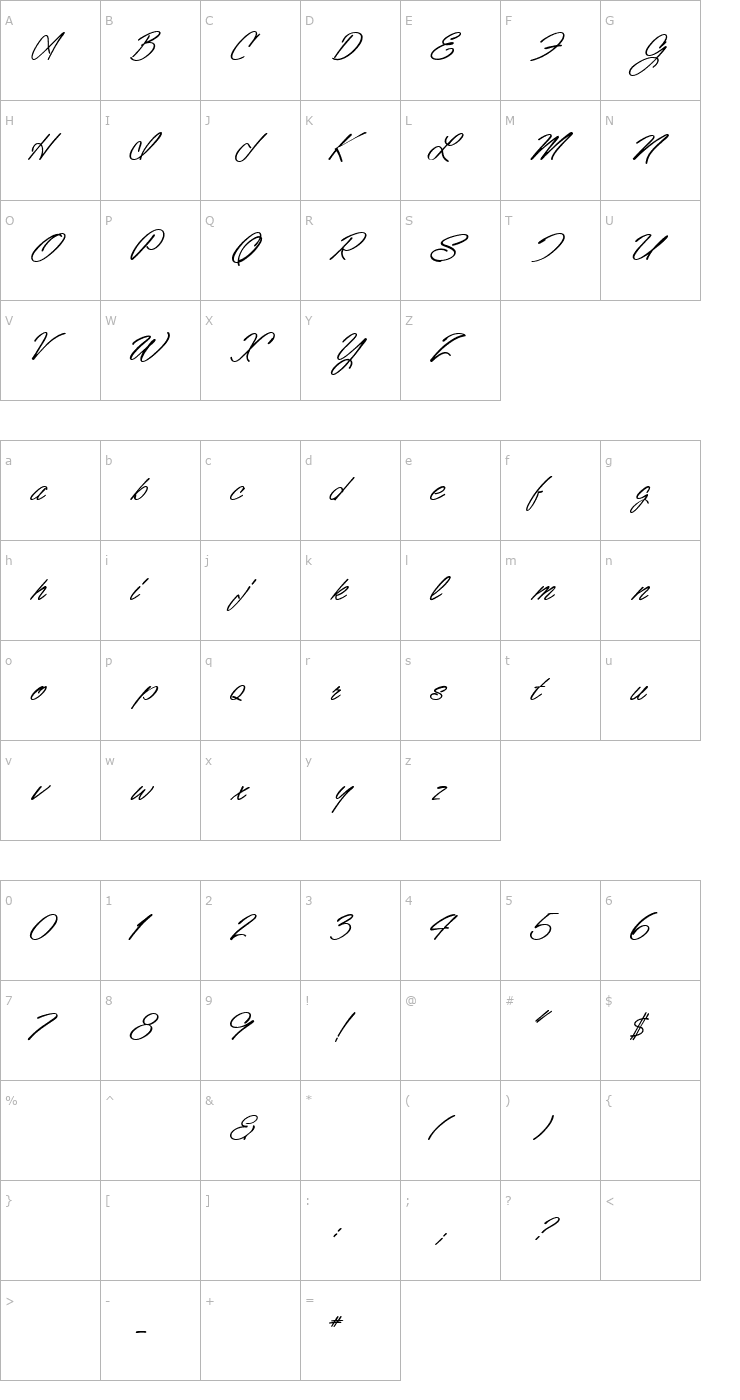 Character Map 1 Pencil Stroke DNA Font