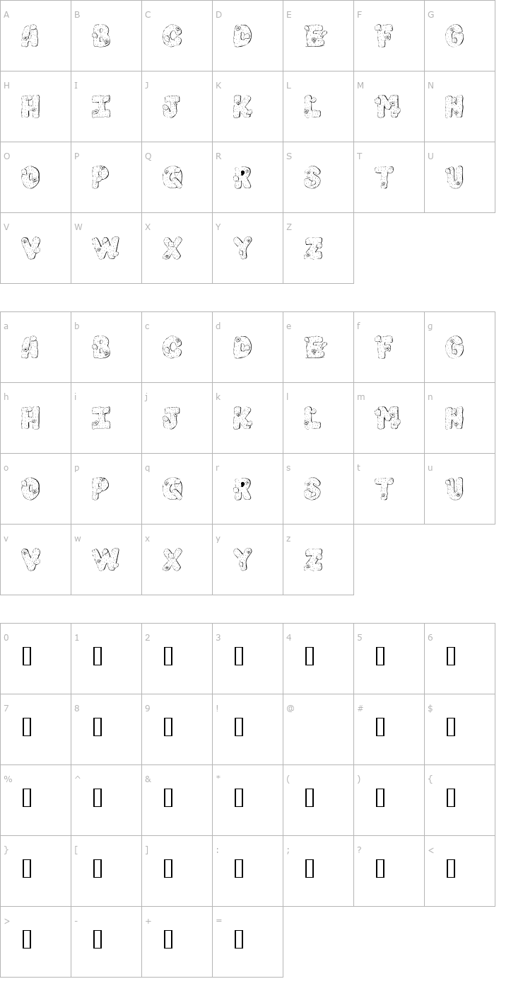 Character Map 101! Cacti Font