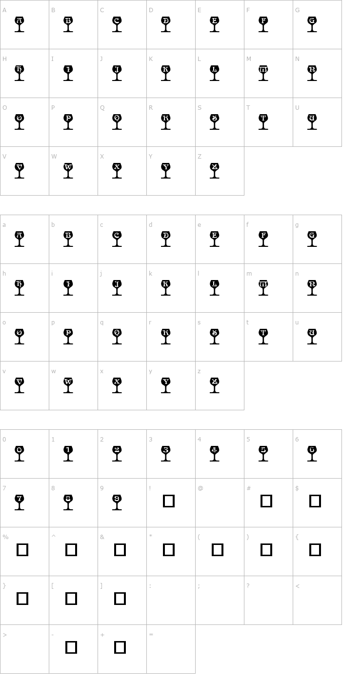 Character Map 101! Chalice Font