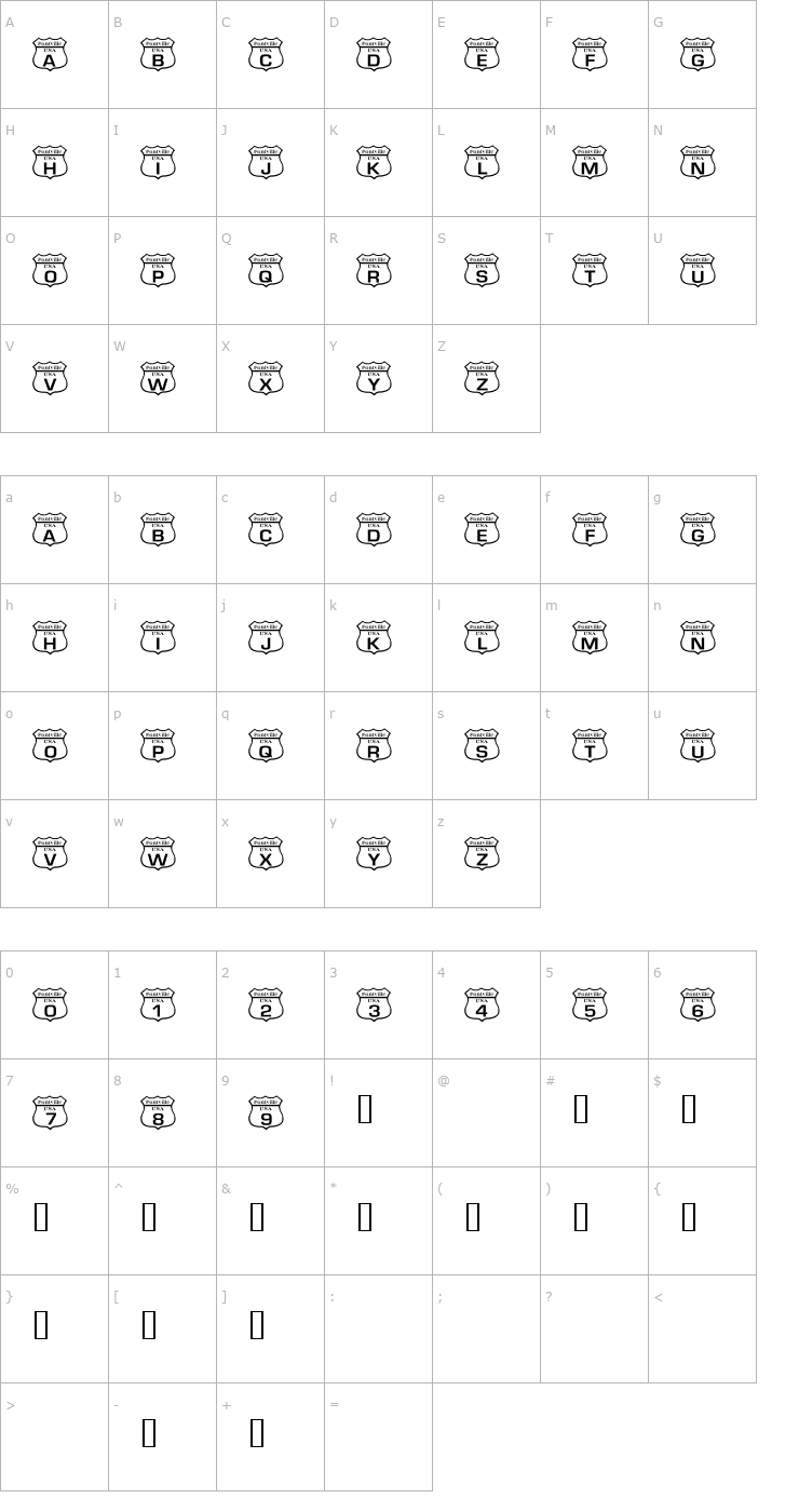 Character Map 101! Route to Fontville Font