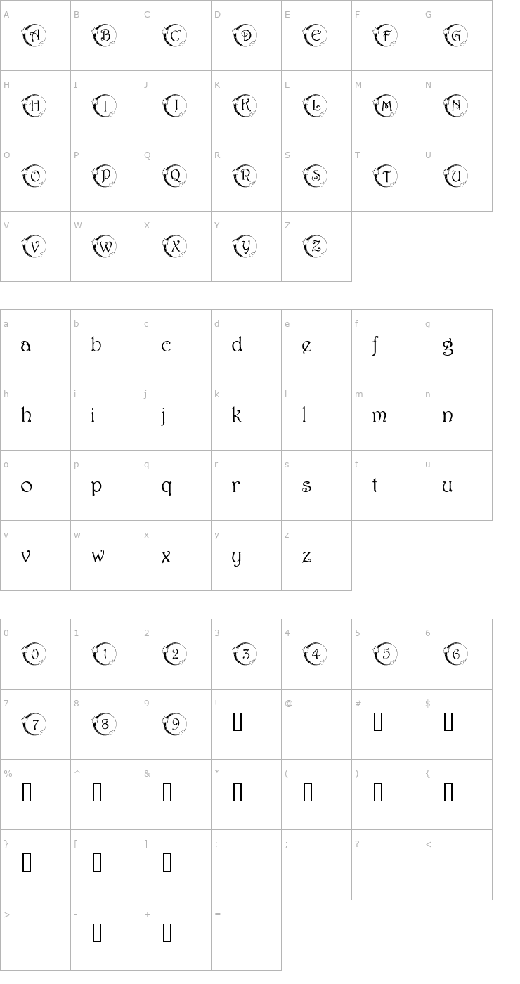 Character Map 101! Star Lit Font