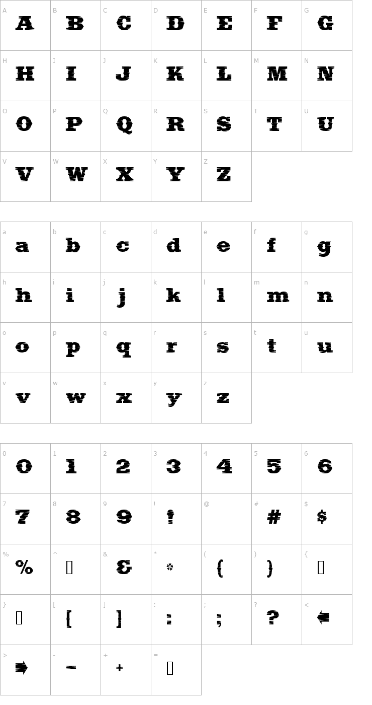 Character Map 2 LynwoodCrakd DNA Font