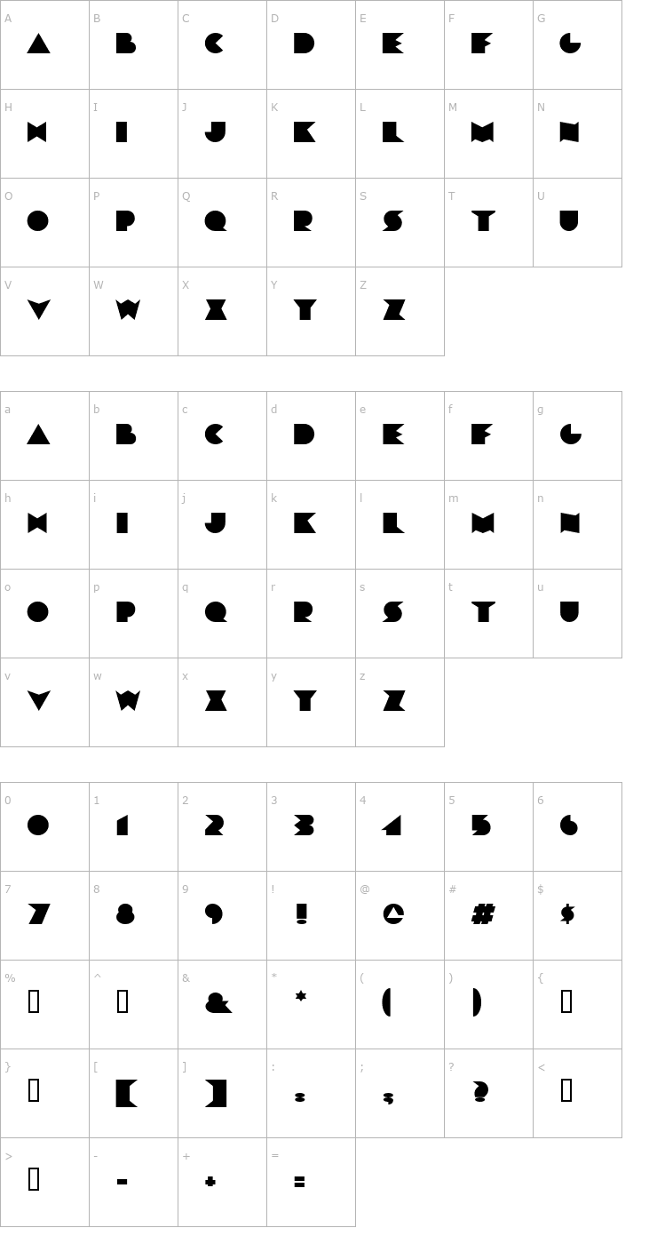 Character Map 2 Picasso DNA Font