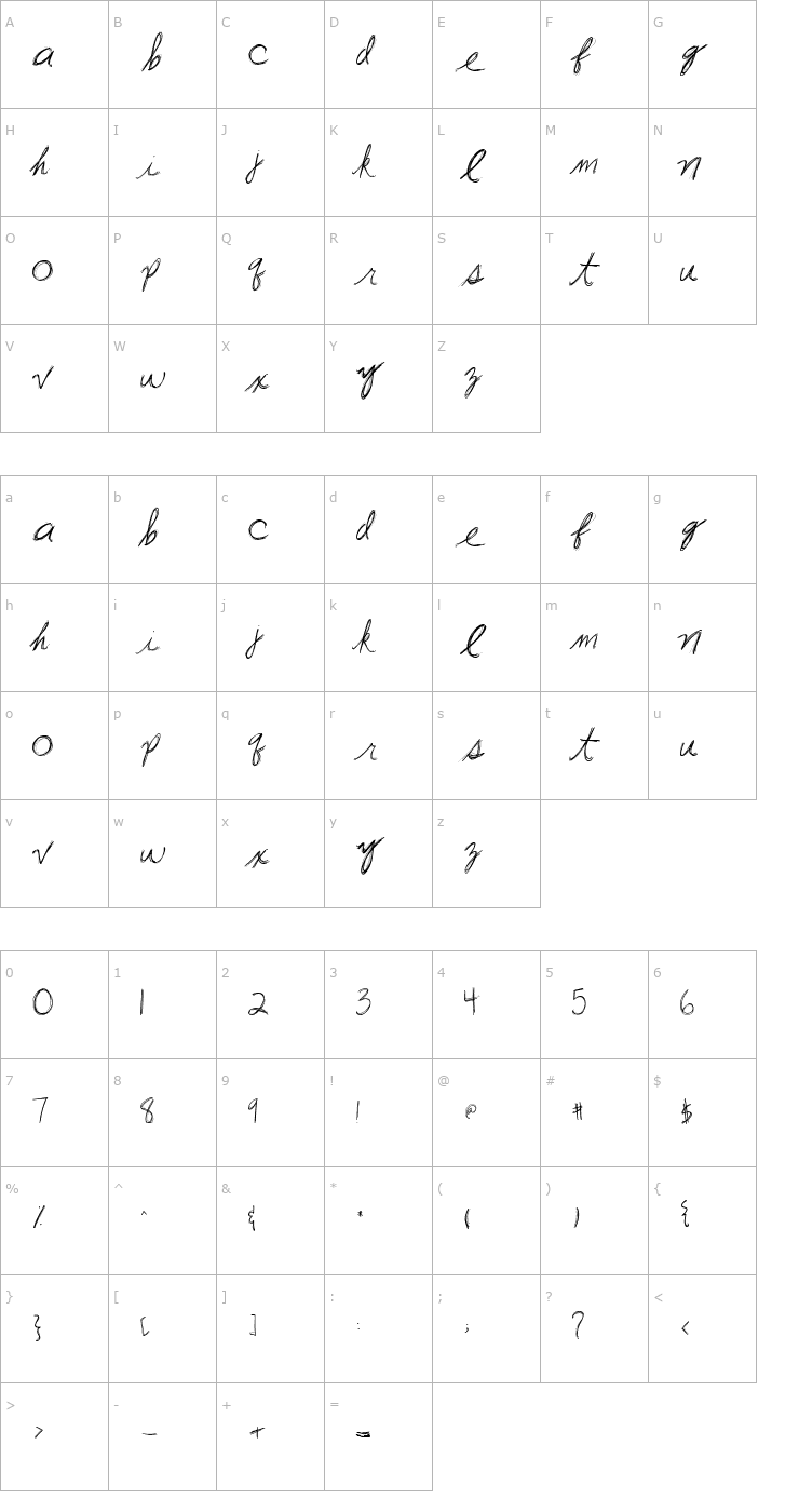 Character Map 2Peas Scratchy Toad Font