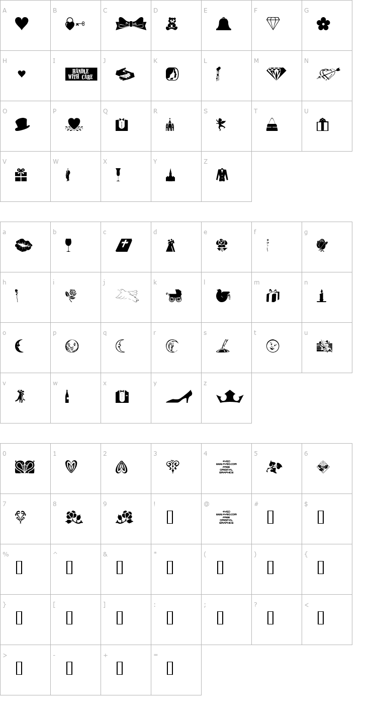 Character Map 4YEOVAL Font