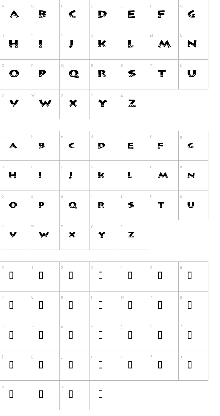 Character Map 5 Starbound DNA Font