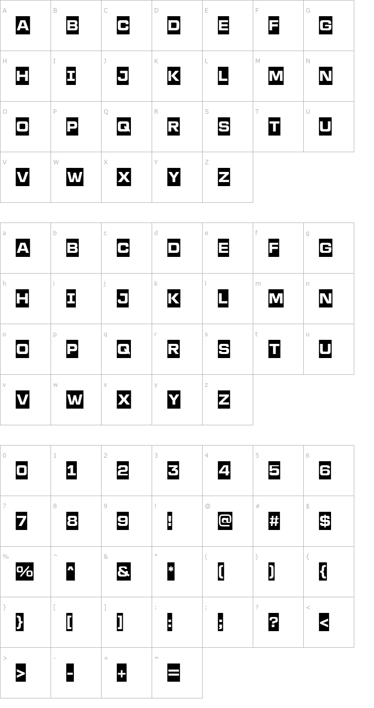 Character Map a_LineaSansCm Bold Font