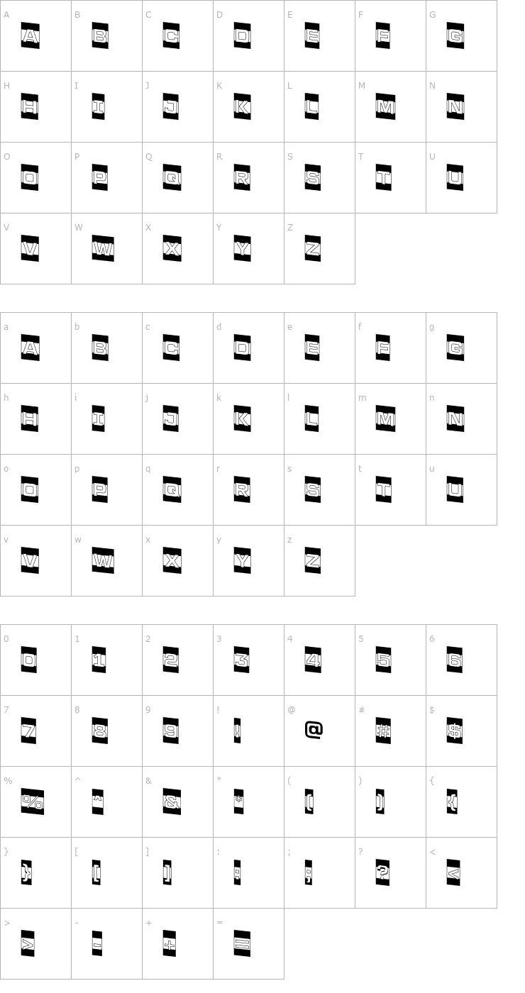 Character Map a_LineaSansCmB&WDn Font