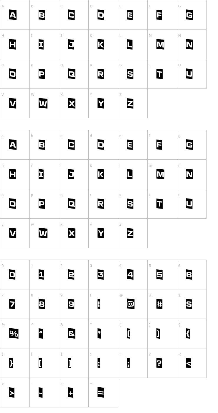 Character Map a_LineaSansCmDn Bold Font