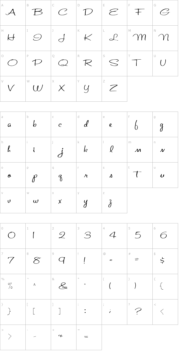 Character Map Ad Regular ttnorm Font