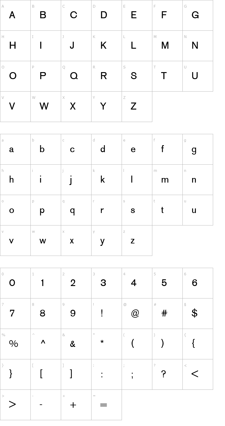 Character Map AG Old Face Regular Font