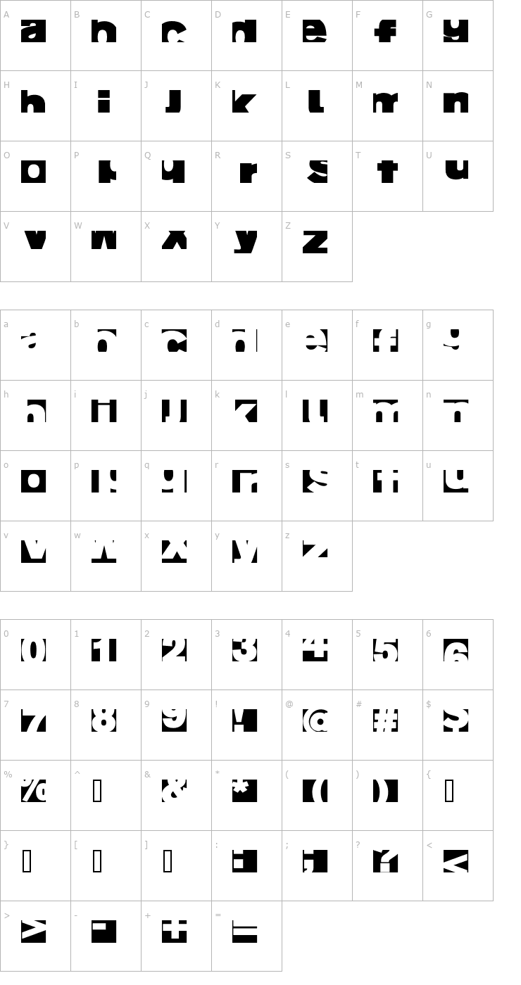 Character Map AI Fragment Font