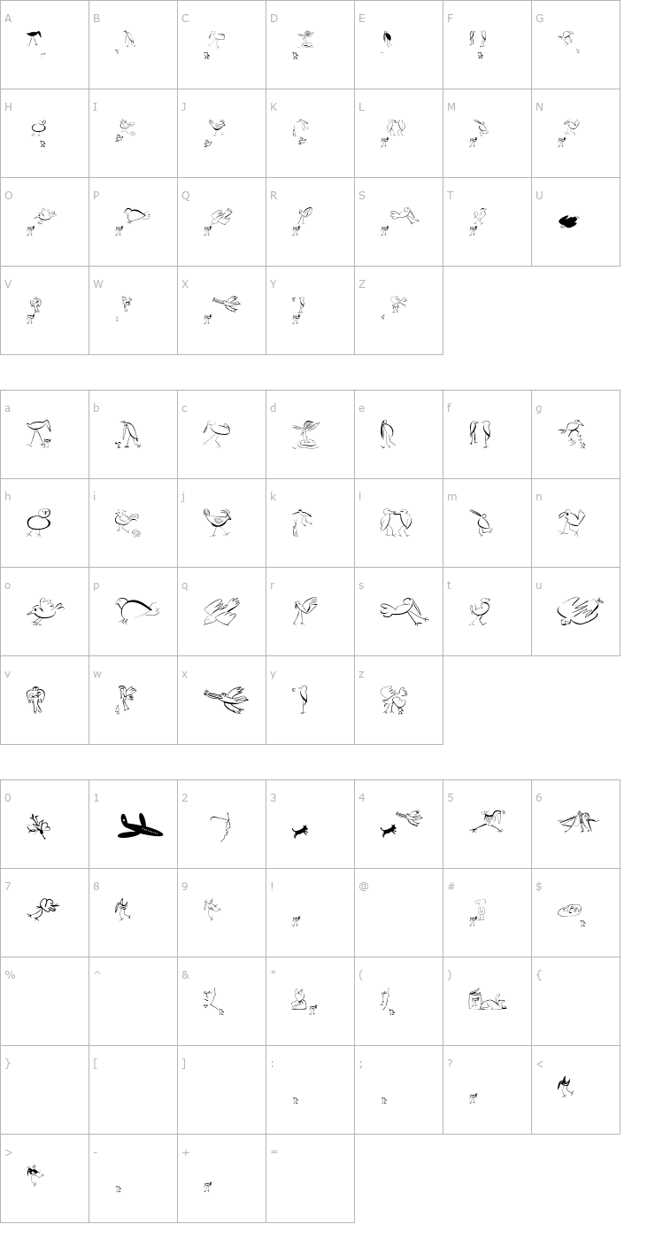 Character Map AIFlighty Font