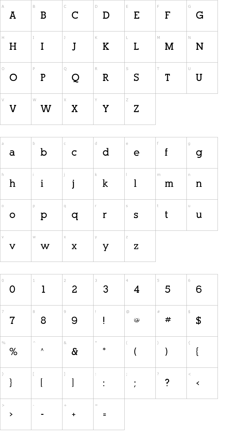 Character Map AlexandriaFLF-Bold Font