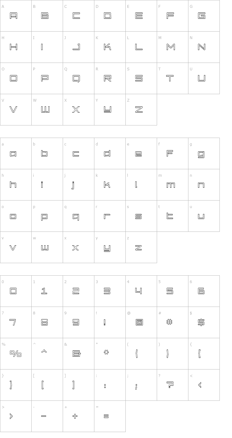 Character Map Amp Outline Font