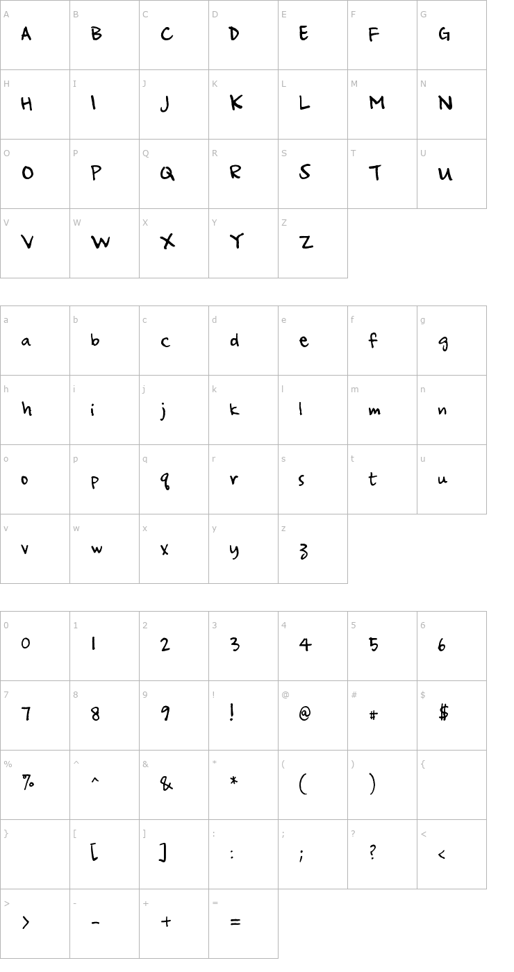 Character Map Ampersand Font