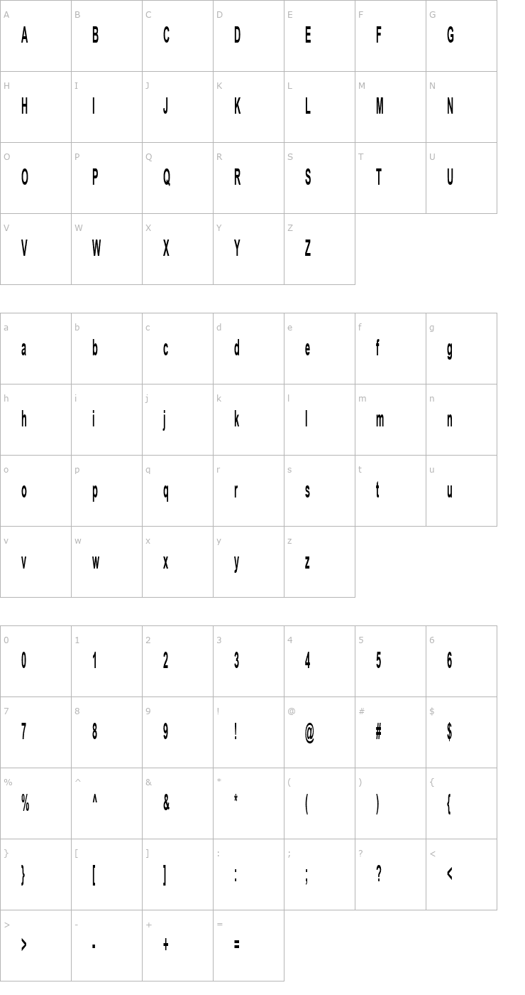 Character Map Antenna Psst. Font