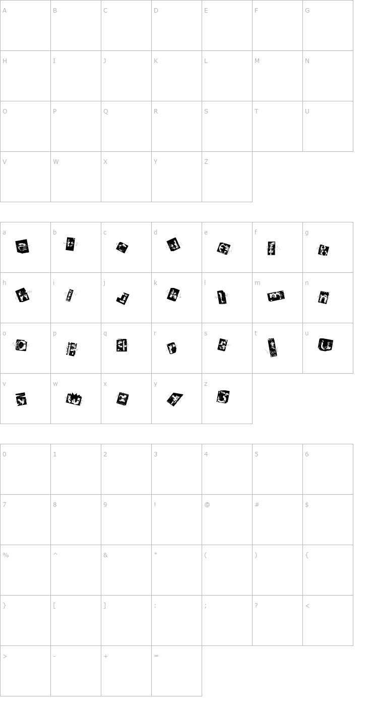 Character Map Archierotick Font