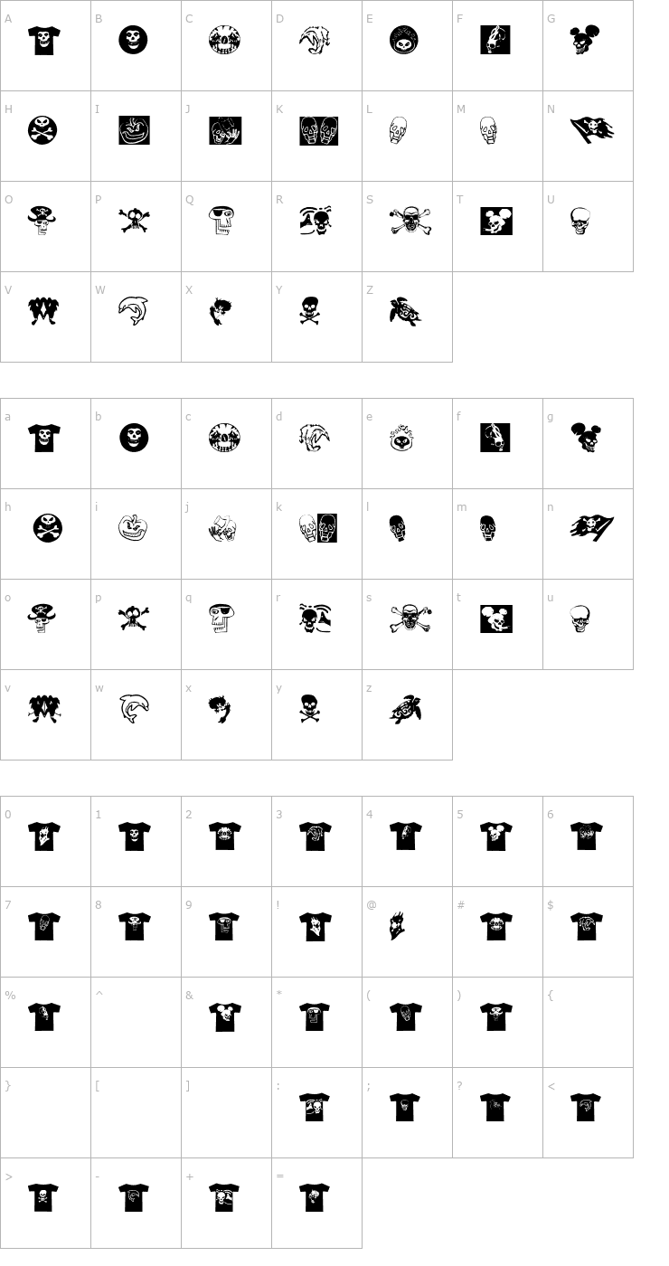 Character Map At Last A Tshirt Font