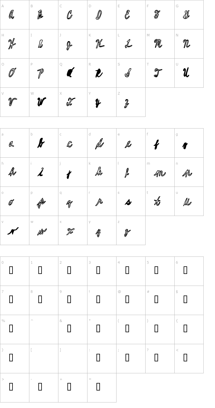 Character Map Avoid Long Lines 1 Font