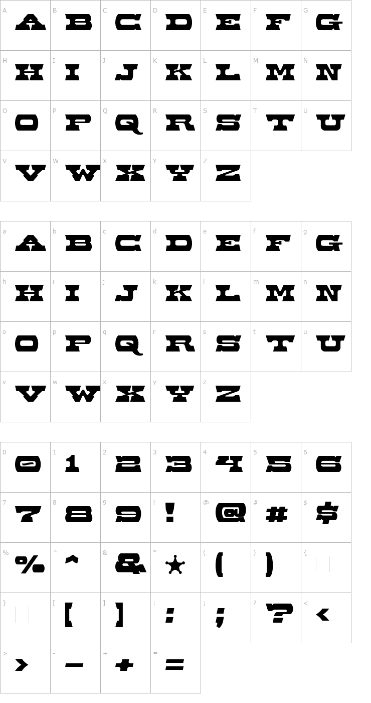 Character Map Baccer Font