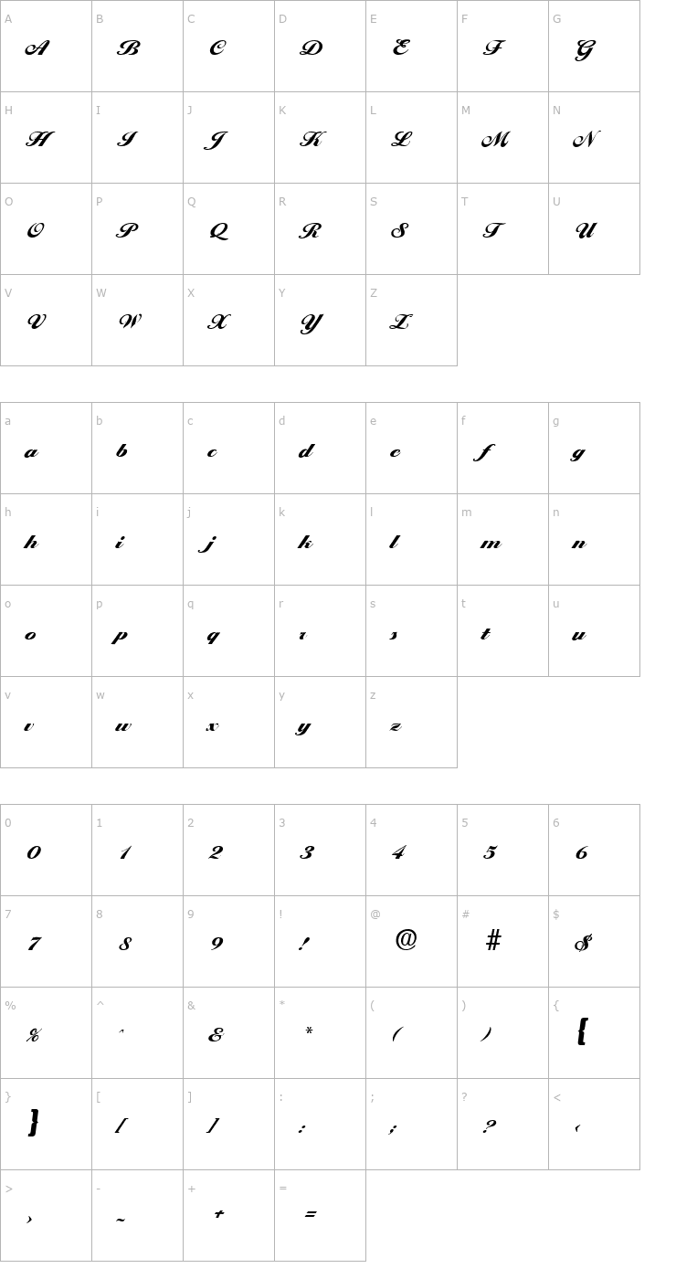 Character Map Ballantines-Serial-Black-Regular Font