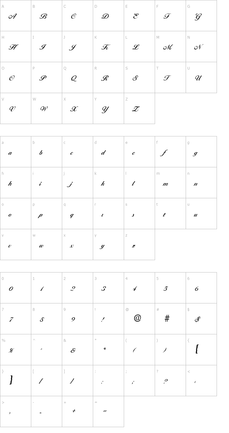 Character Map Ballantines-Serial-Medium-Regular Font