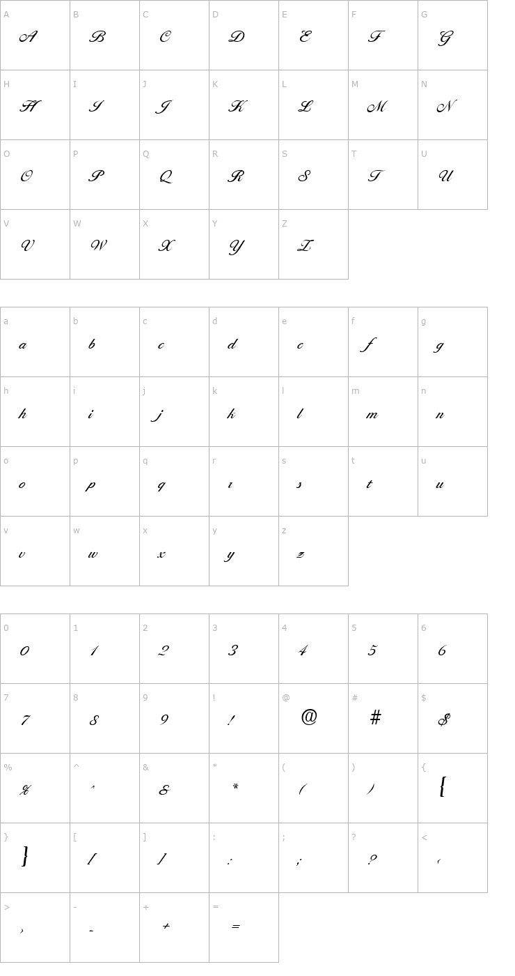 Character Map Ballantines-Serial-Regular Font