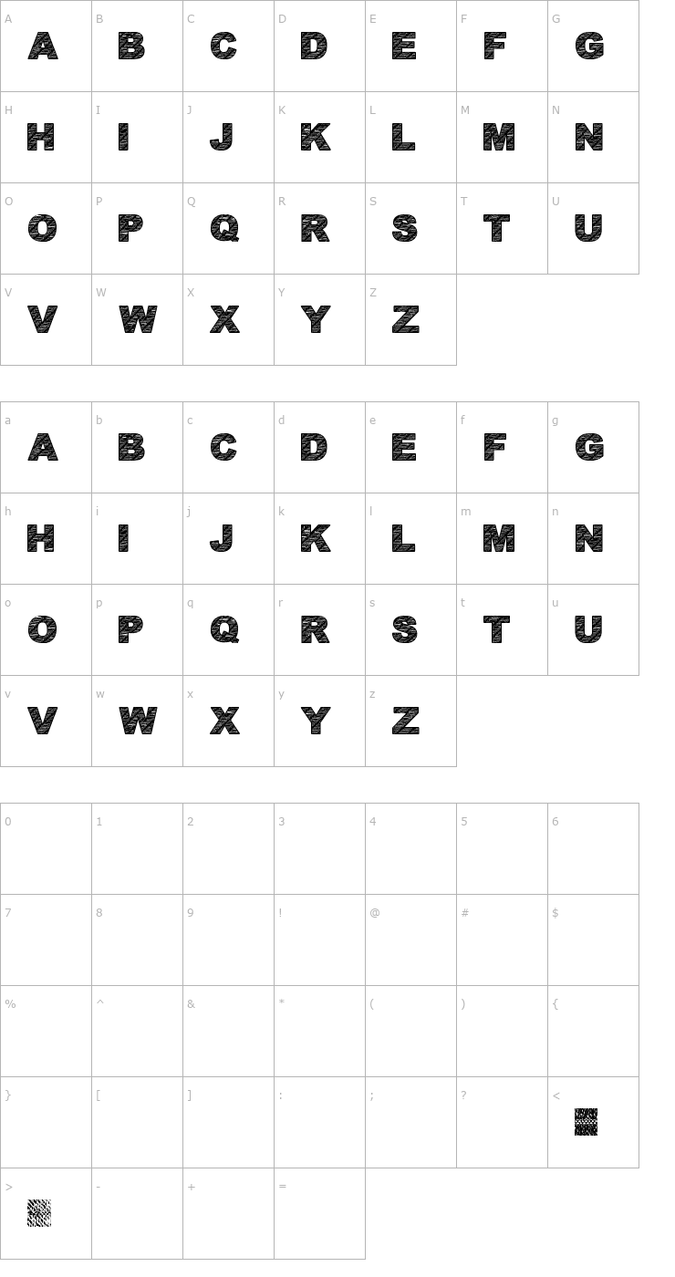 Character Map Batik Font 1 Font