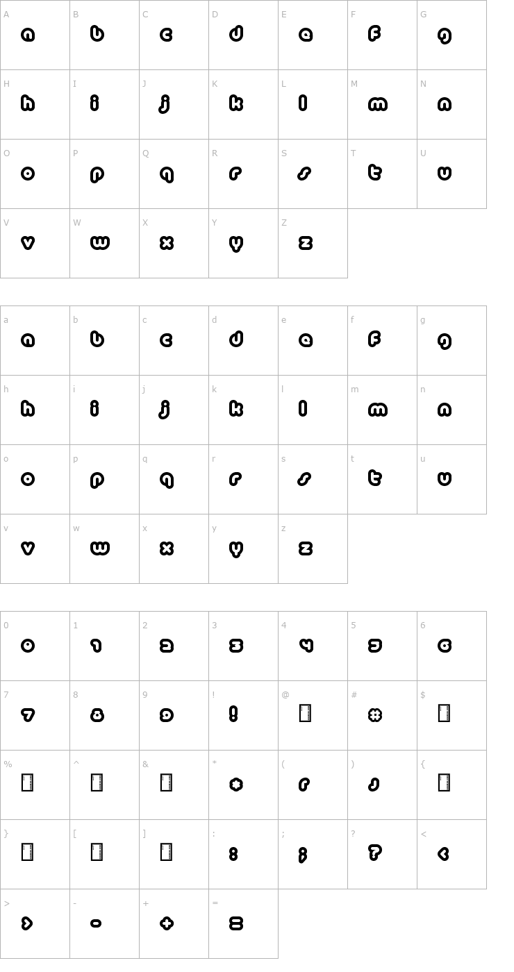 Character Map Baubau Font