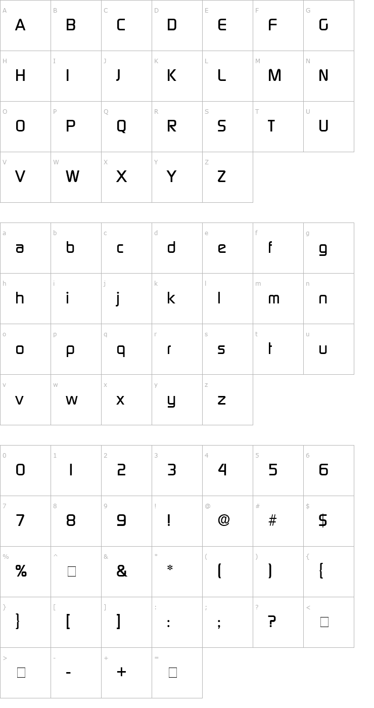 Character Map Bazouk SSi Font