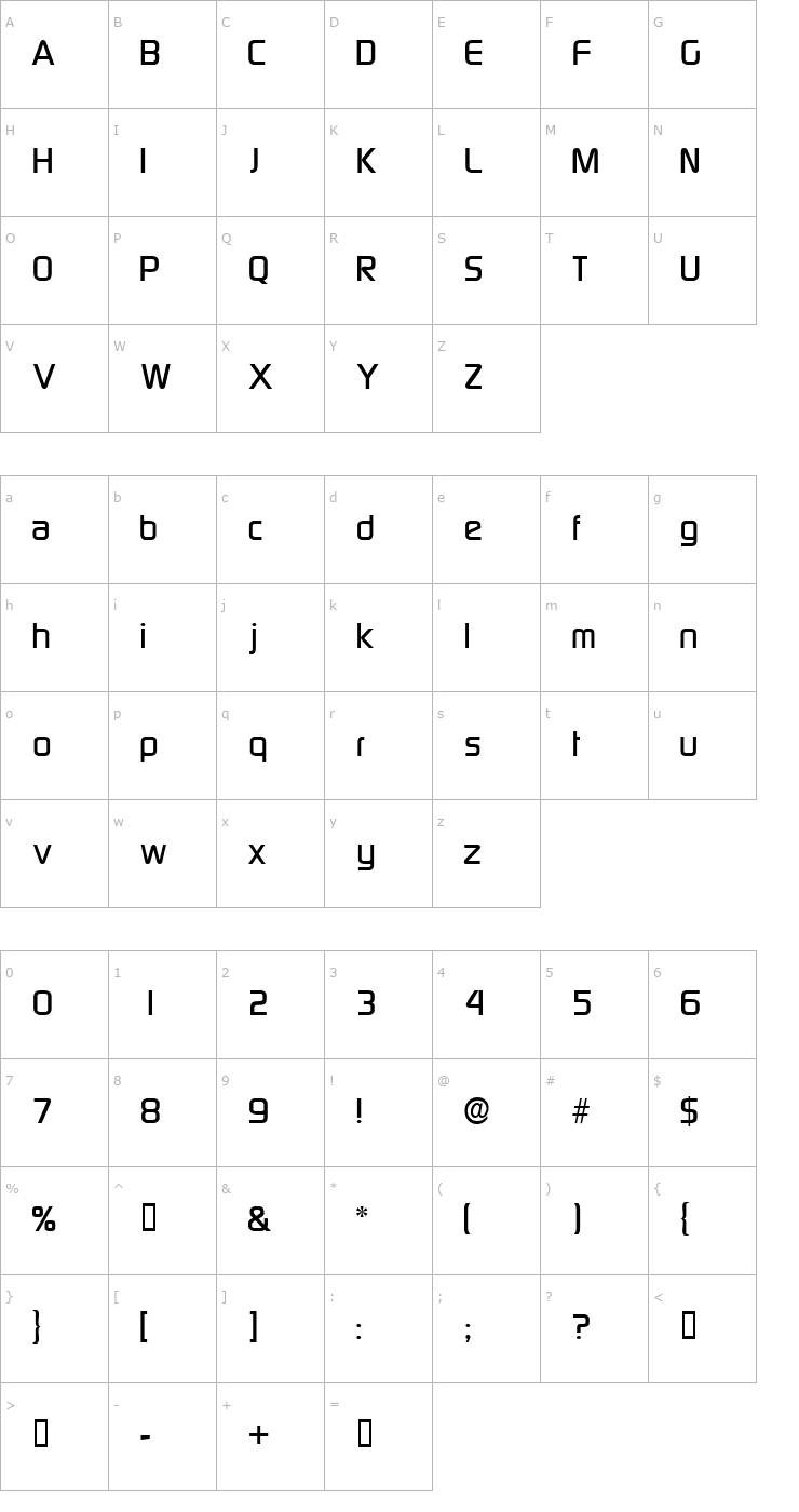 Character Map BazoukSSK Font