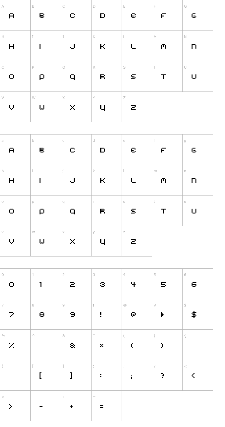 Character Map Belmongo Font