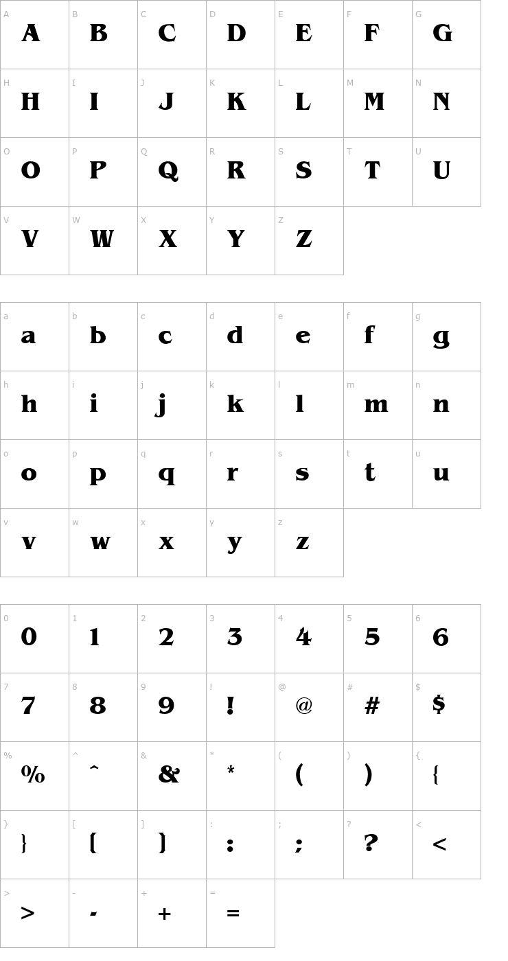 Character Map Benguiat Bold Font