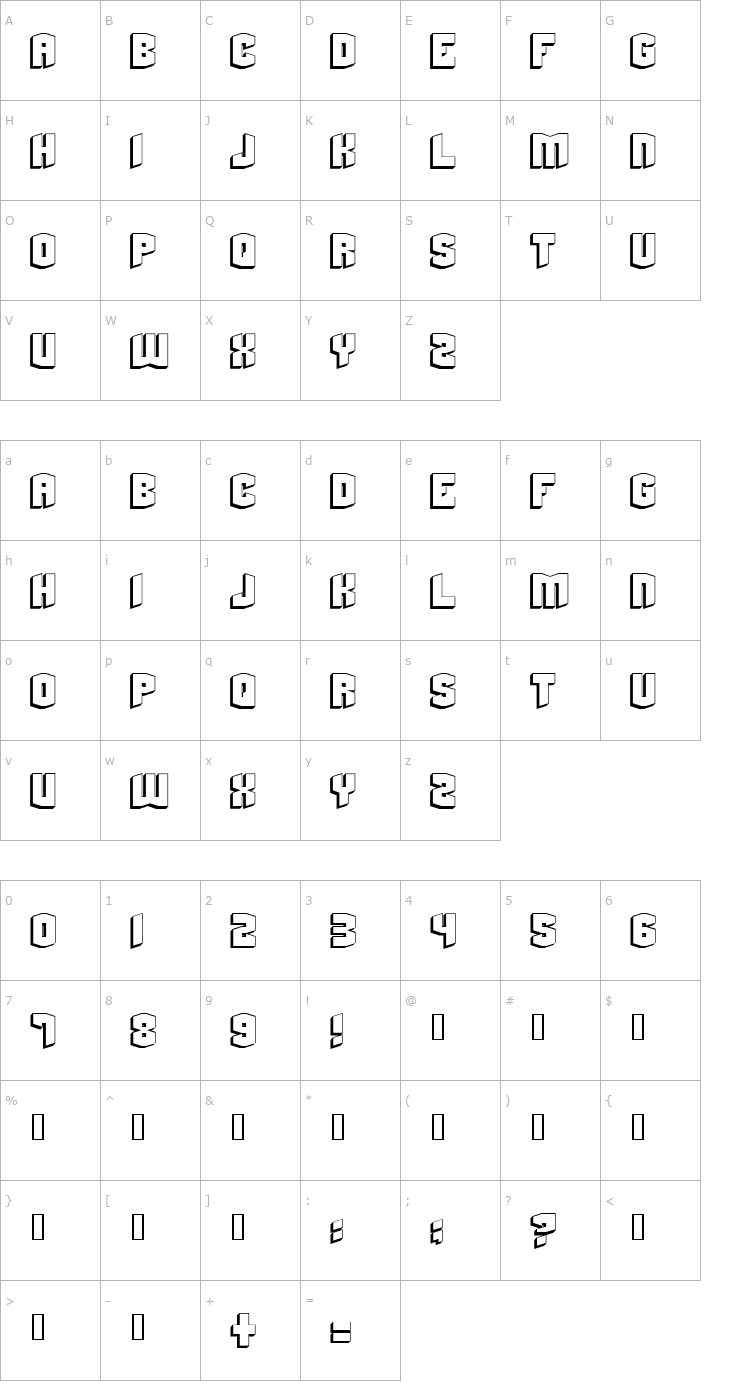 Character Map BeyondControl Font