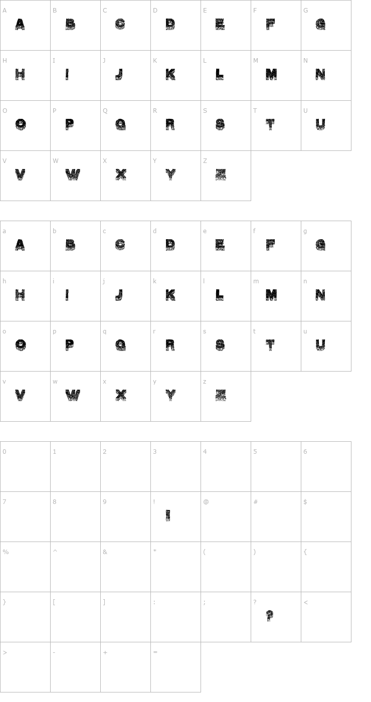 Character Map Ble Font