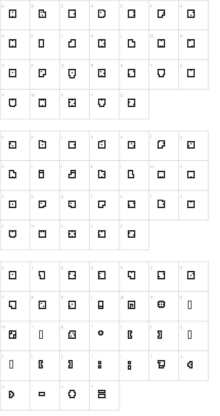 Character Map BM Biscuit Font