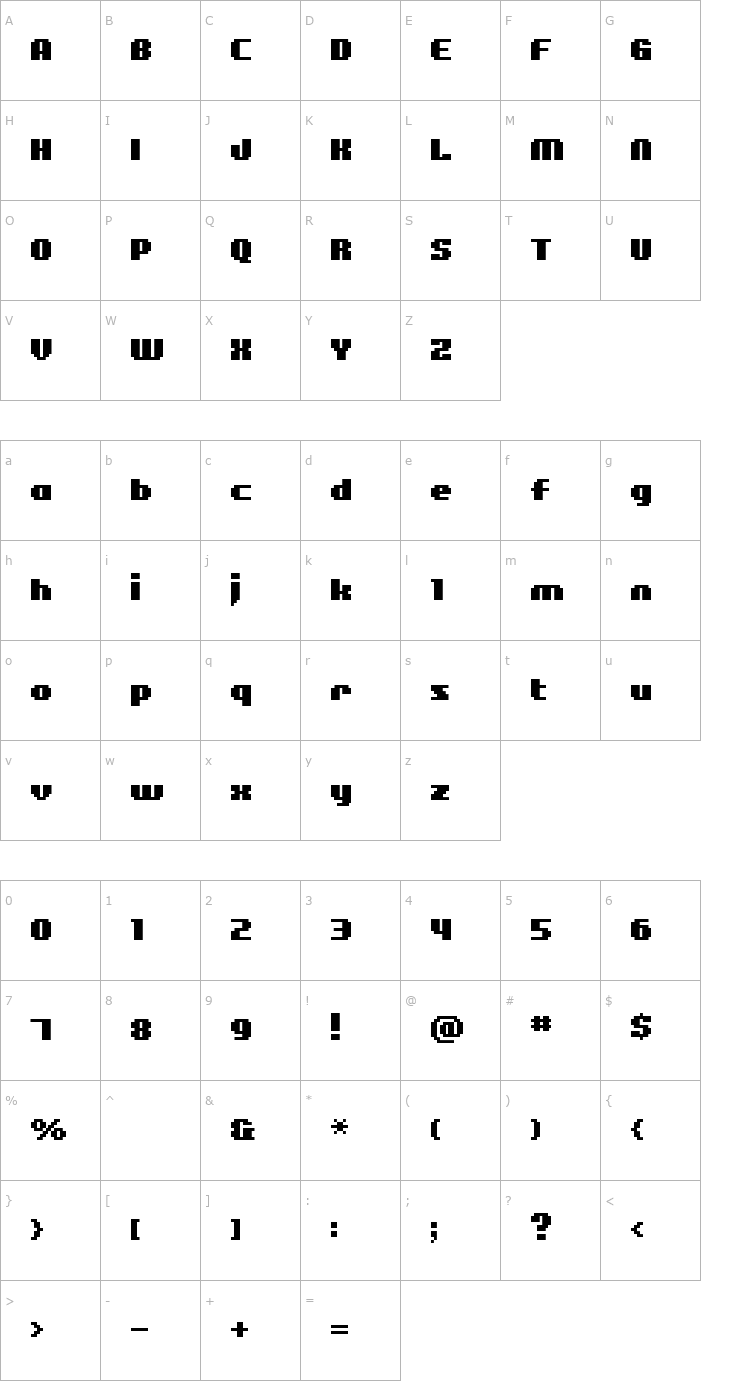 Character Map BM Figaro Font