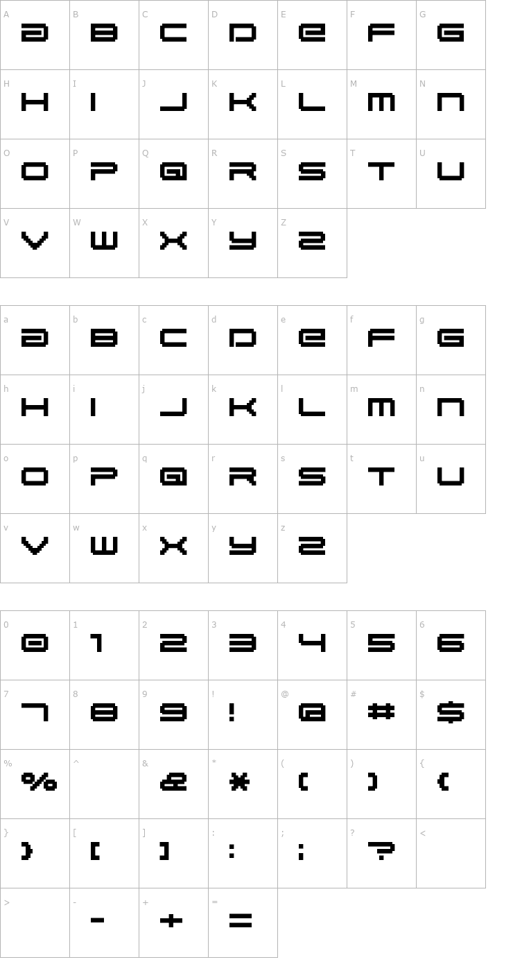 Character Map BM Gaia Font