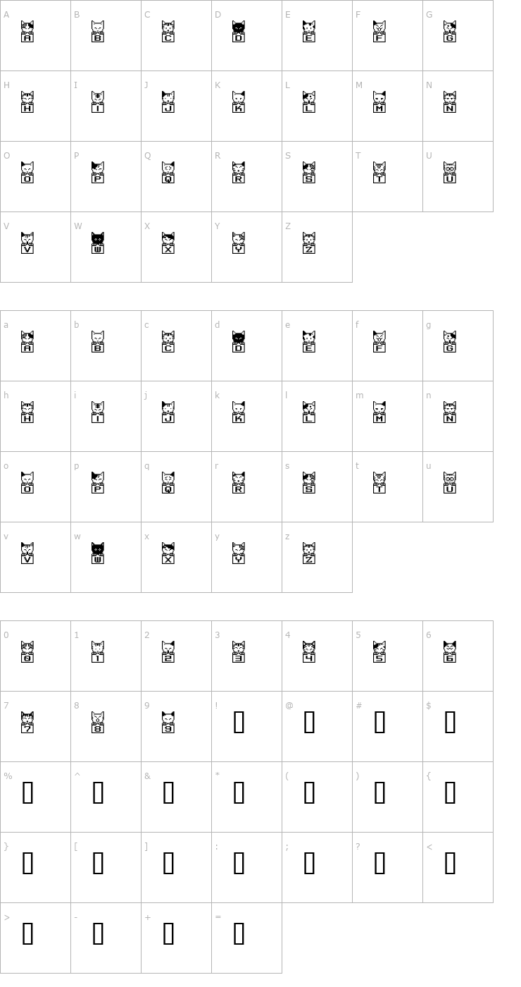 Character Map BM Neco Font