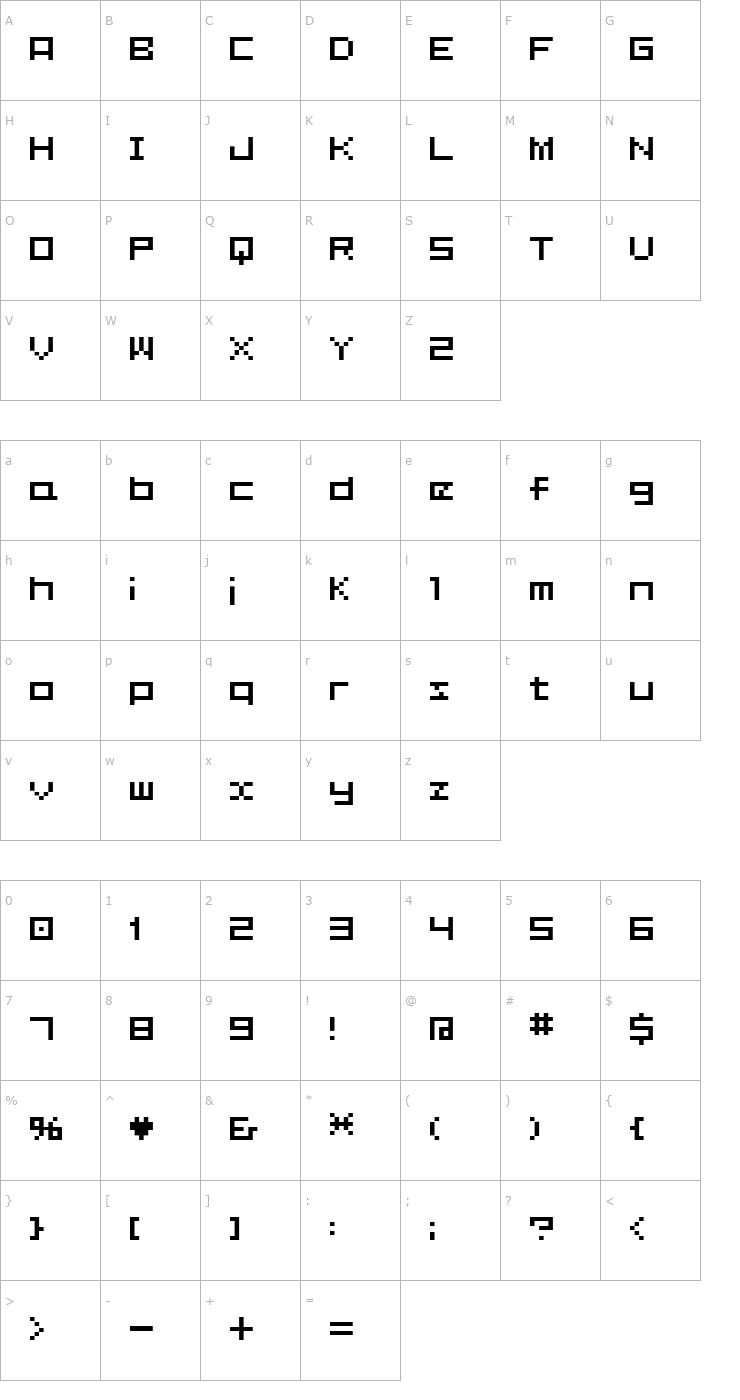 Character Map BM Plain Font