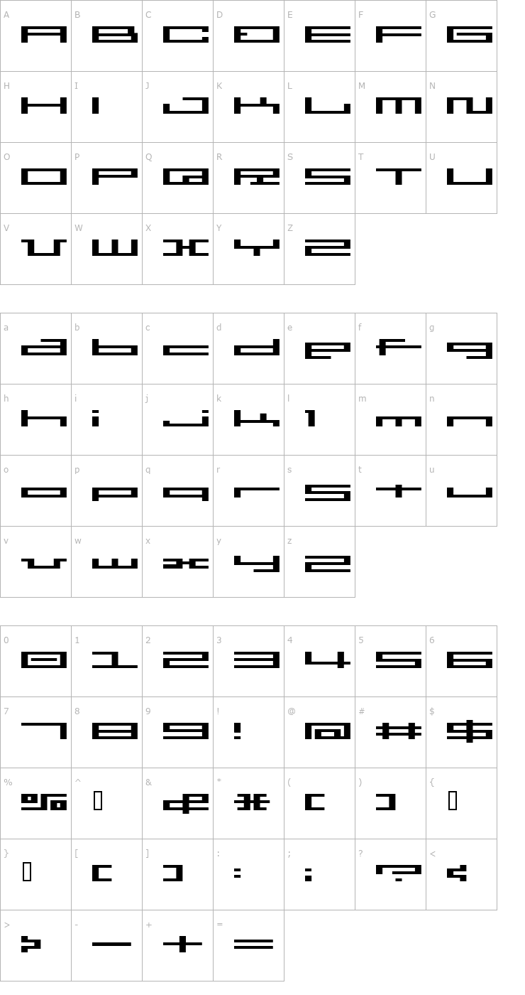 Character Map BM Press Font