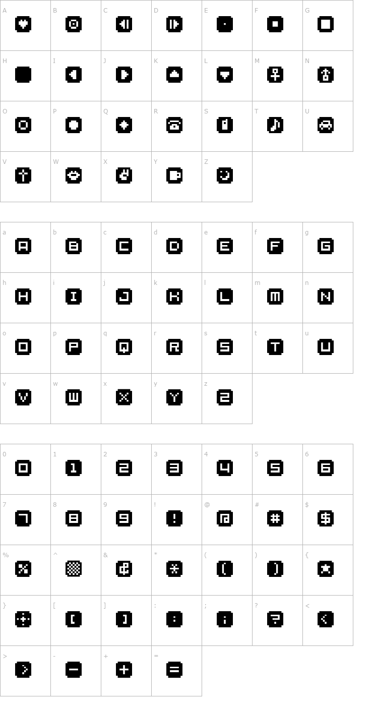 Character Map BM Stamp Font