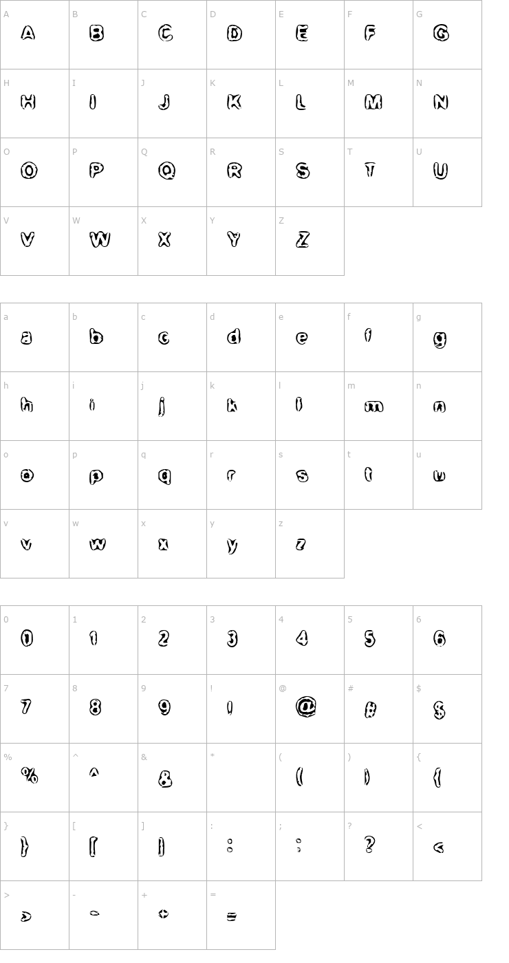 Character Map BN-Maxi Font