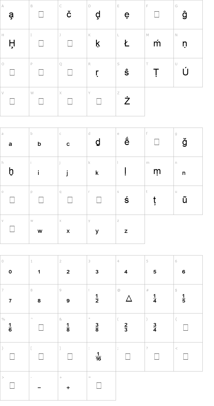 Character Map Bookshelf Symbol 2 Font