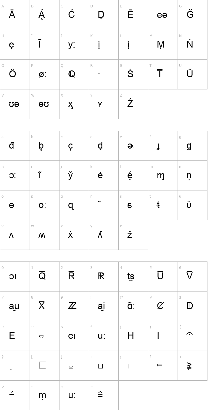 Character Map Bookshelf Symbol 5 Font