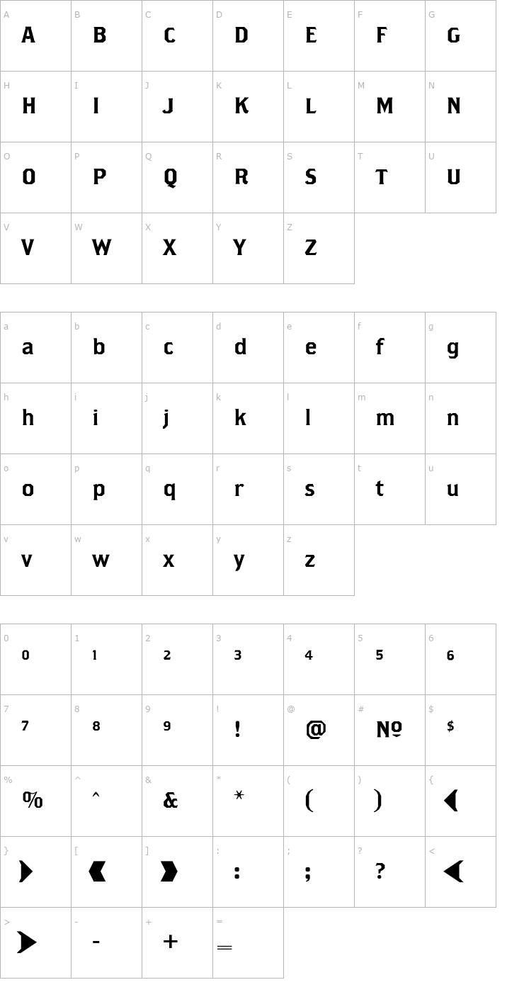 Character Map BrothersAlternates Font