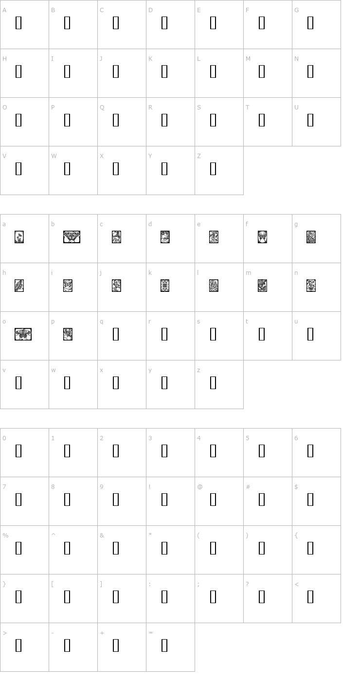 Character Map Butterflies by Lime Font