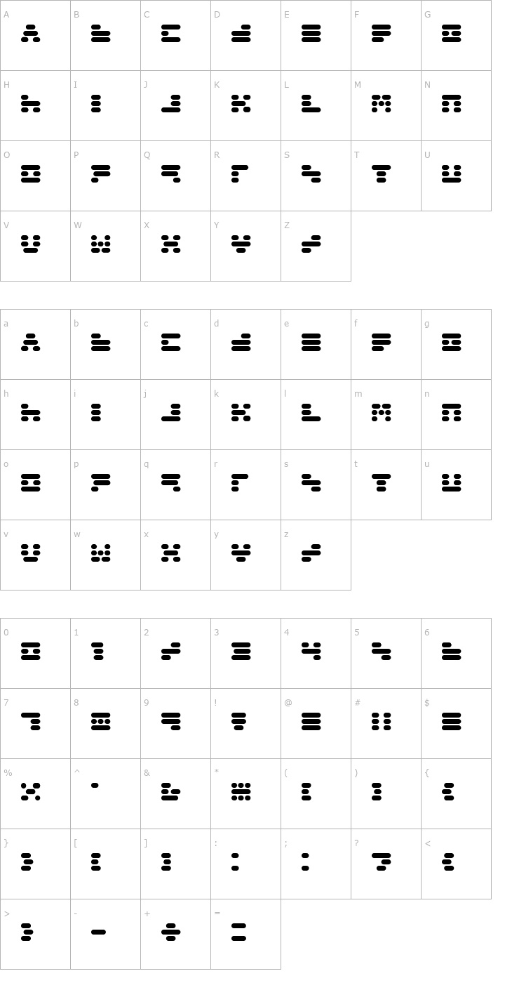 Character Map Capsule 3 Font